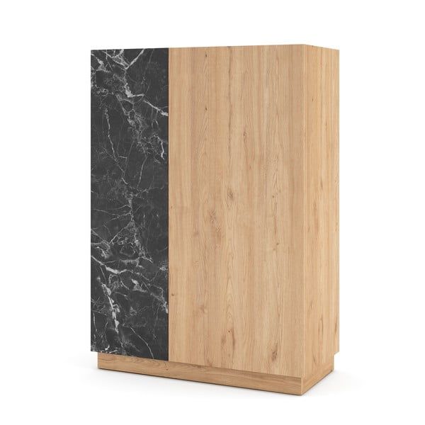 Mobile in rovere nero/naturale 90x127 cm Dione - Marckeric-image-3