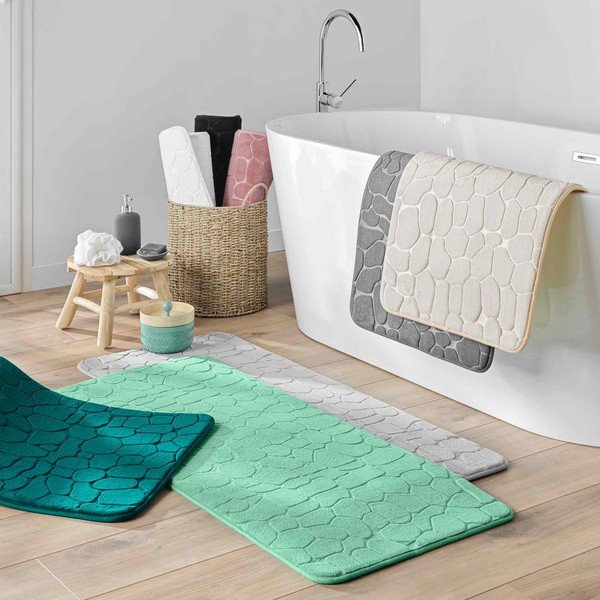 Tappetino per il bagno beige in tessuto 50x120 cm Ricochet – douceur d'intérieur-image-2