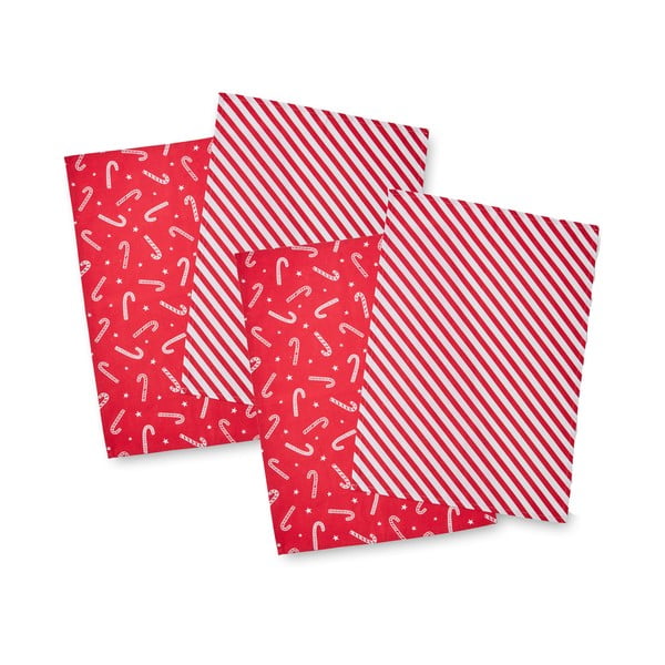Asciugamani in cotone con motivo natalizio in set da 4 50x70 cm Candy Cane - Catherine Lansfield-image-2