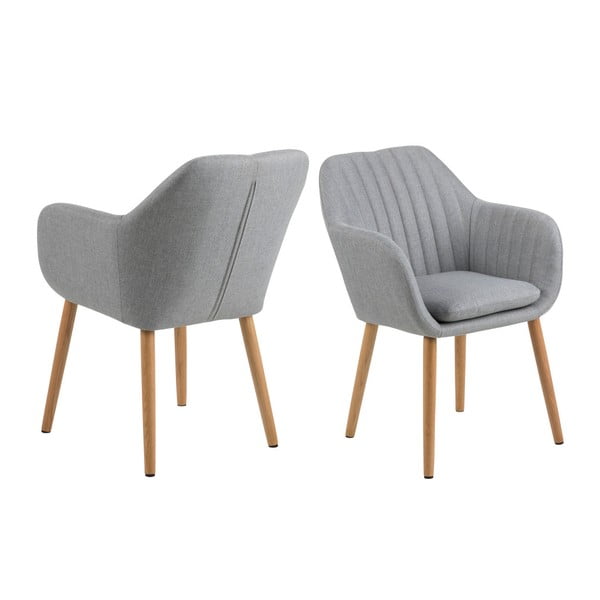 Sedia da pranzo grigio chiaro Emilia - Actona-image-3