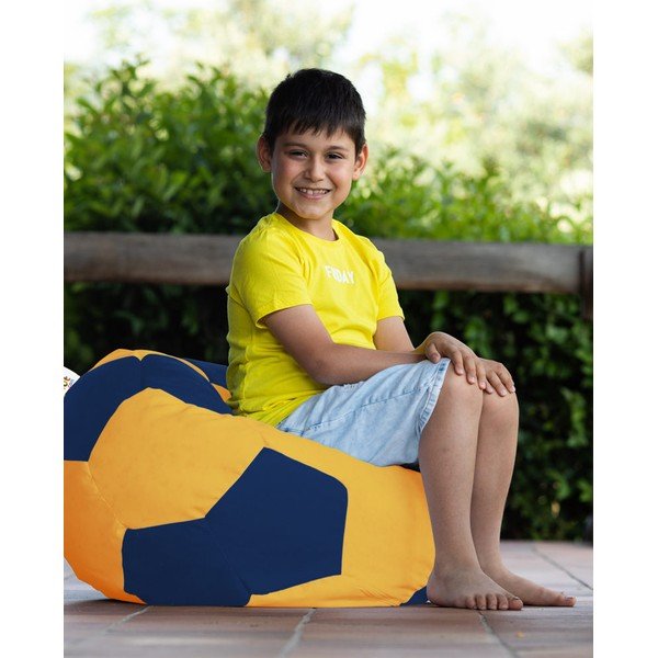 Borsa per bambini blu scuro e arancione Football - Floriane Garden-image-3