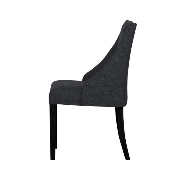 Sedia grigio antracite con gambe in faggio nero Absolu - Ted Lapidus Maison-image-2