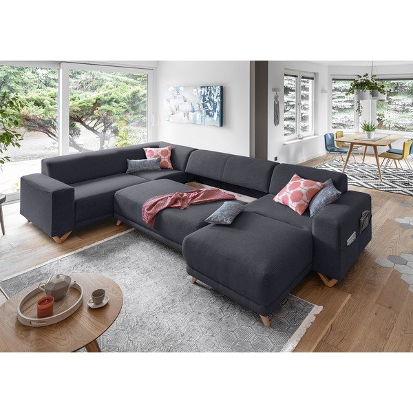 Divano angolare color antracite allungabile e con contenitore (penisola a sinistra/a U) Classy Sophie – Miuform-image-4