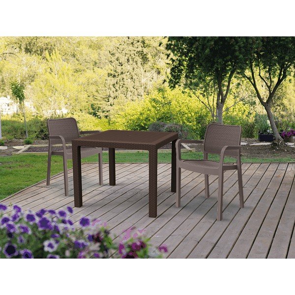 Sedia da giardino in plastica marrone scuro Samanna - Keter-image-1