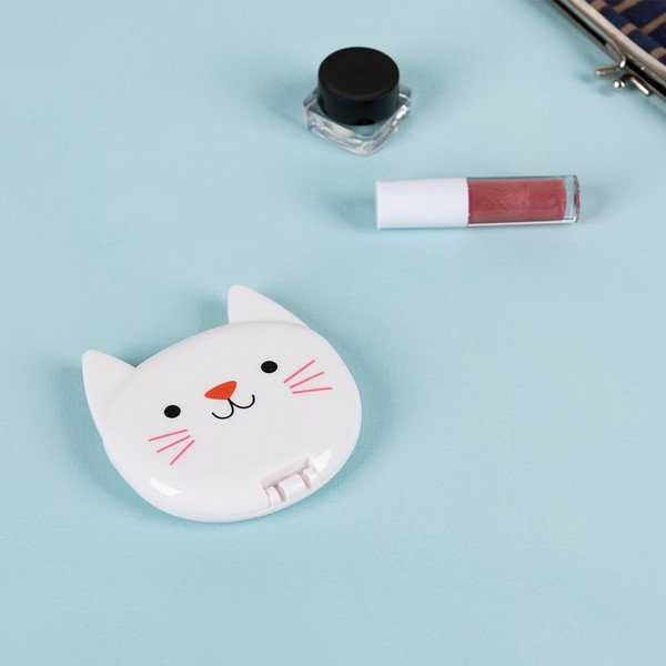 Specchio per make-up con ingrandimento 7,5x8 cm Cookie the Cat – Rex London-image-1