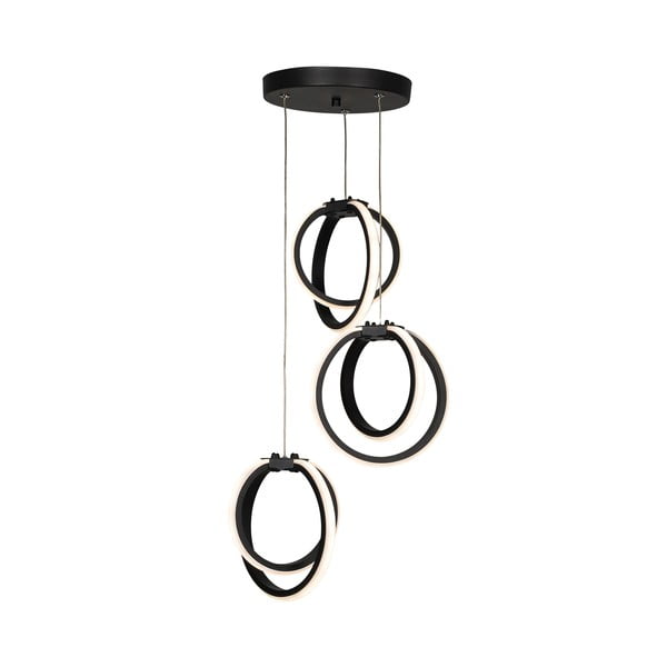 Lampadario LED nero in metallo ø 20 cm Sezen – Squid Lighting