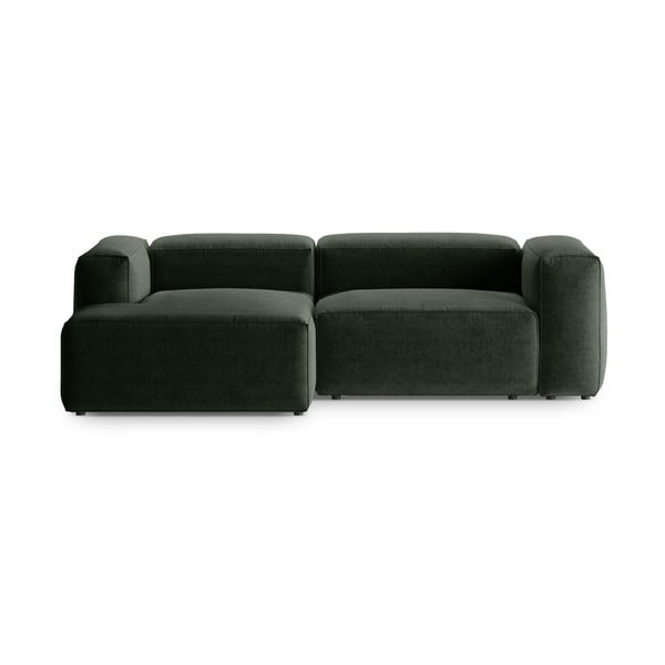 Divano angolare verde (con penisola a sinistra/con chaise lounge) Bergamo – Cosmopolitan Design