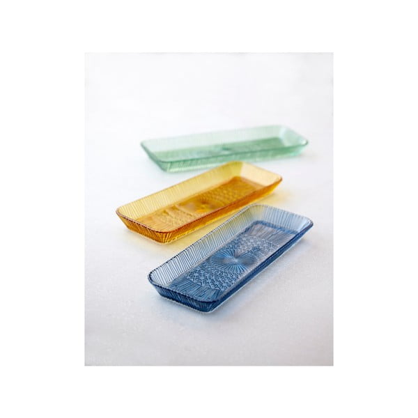 Piatto da portata in vetro arancione 14x38 cm Kusintha - Bitz-image-3