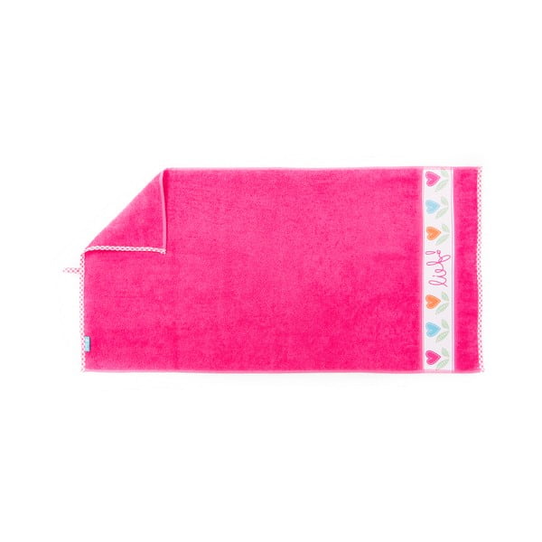 Asciugamano per neonati in cotone rosa 130x70 cm - Tiseco Home Studio