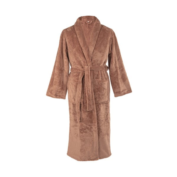 Accappatoio marrone in micropile L/XL Pippa – Tiseco Home Studio