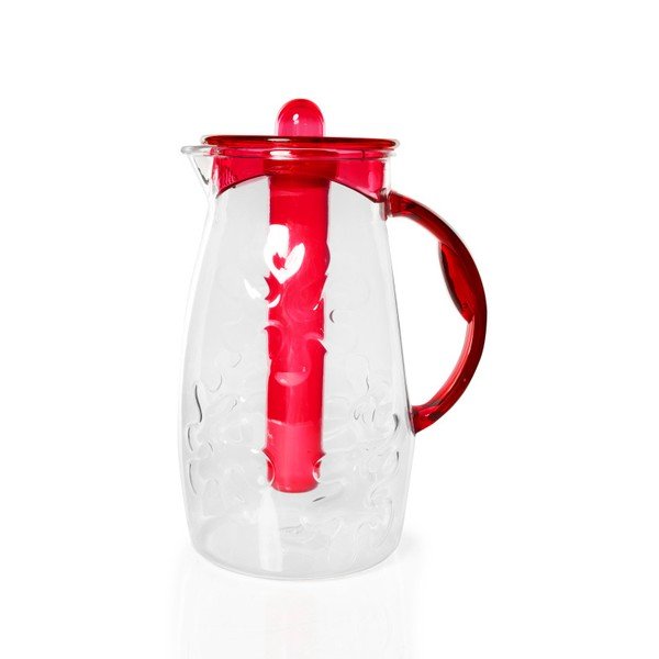 Skleněný džbán s červeným víkem Pitcher, 2,5 l