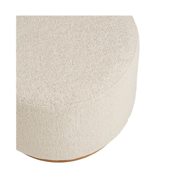 Poggiapiedi beige con rivestimento in bouclé Daisy – House Nordic-image-2