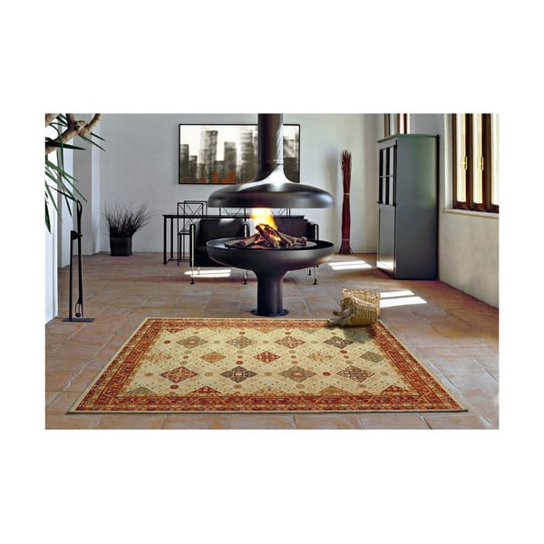 Tappeto beige Nova Ornaments, 133 x 190 cm - Universal-image-1