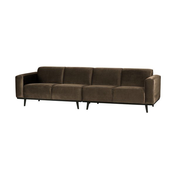 Divano marrone con rivestimento in velluto 280 cm Statement – WOOOD