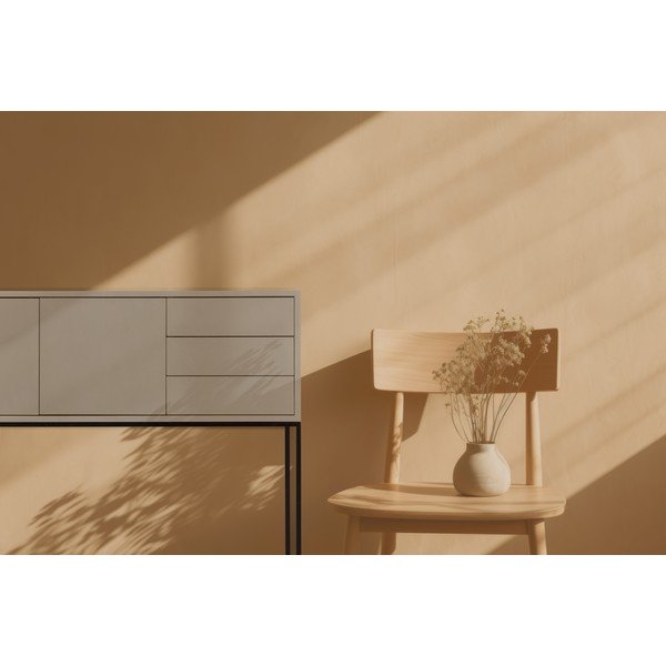 Cassettiera bassa beige 113x88,5 cm Scott - Really Nice Things-image-4