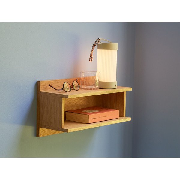 Mensola di colore naturale con effetto rovere con ripiani multipli 40 cm Misty – Hübsch-image-1
