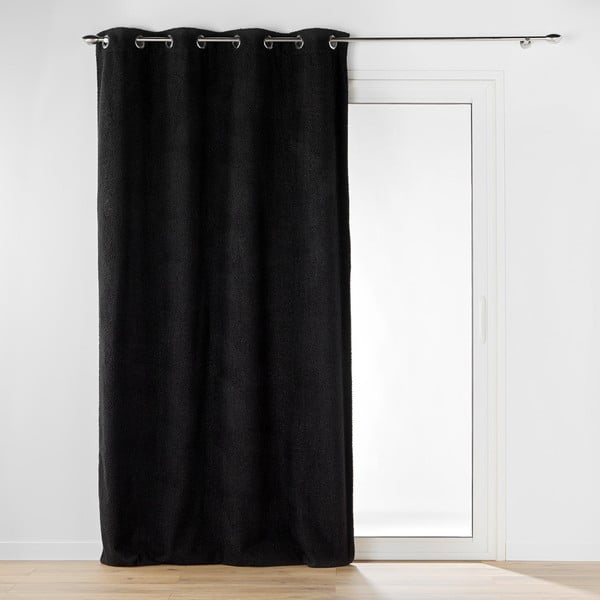 Tenda bouclé nera 140x240 cm Wooly - douceur d'intérieur