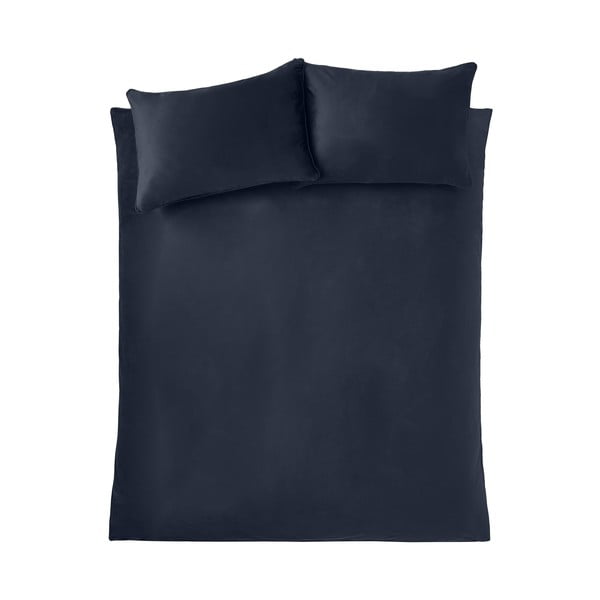 Set copripiumino e federa blu in velluto per letto matrimoniale e per letto esteso 230x220 cm Kingsley – Catherine Lansfield
