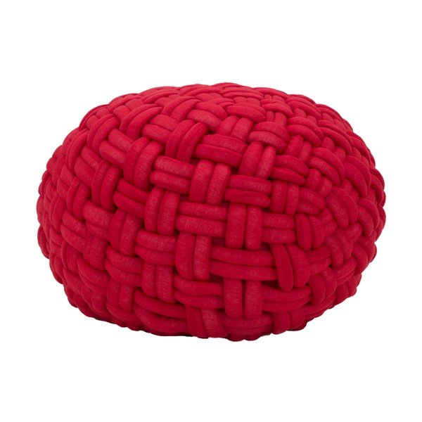Pouf in corda, rosso bordeaux, ø 50 cm - Mauro Ferretti-image-3