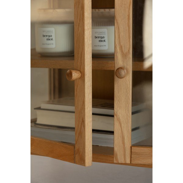 Mobile TV di colore naturale con effetto rovere 160x50x40 cm Ceci – MOME-image-2