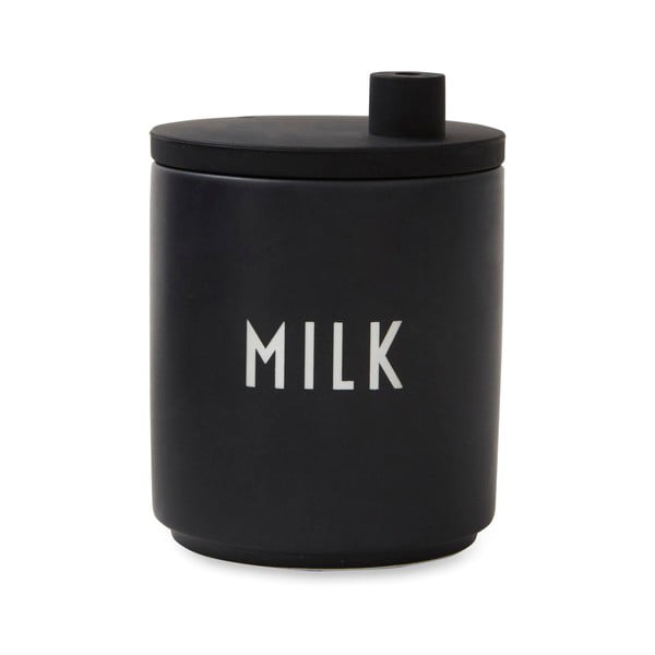 Brocca per il latte in porcellana nera Brocca da 250 ml - Design Letters