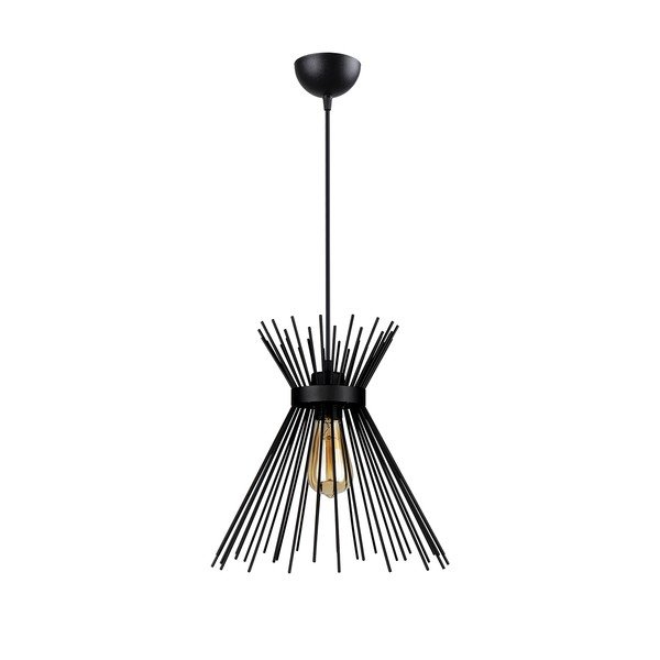 Apparecchio a sospensione in metallo nero Izmir - Squid Lighting-image-2