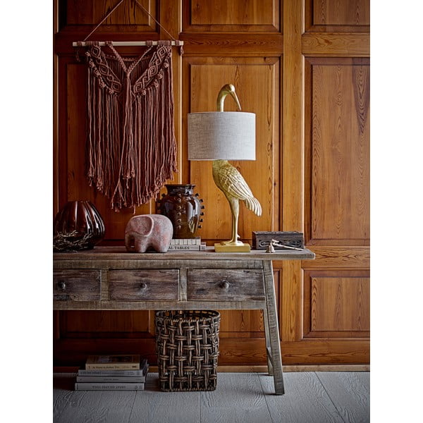 Lampada da tavolo in oro con paralume in tessuto (altezza 73 cm) Heron - Bloomingville-image-1