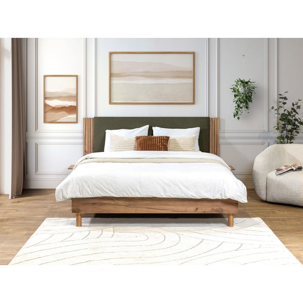 Letto matrimoniale verde con rete inclusa 160x200 cm Lior – Bobochic Paris-image-2