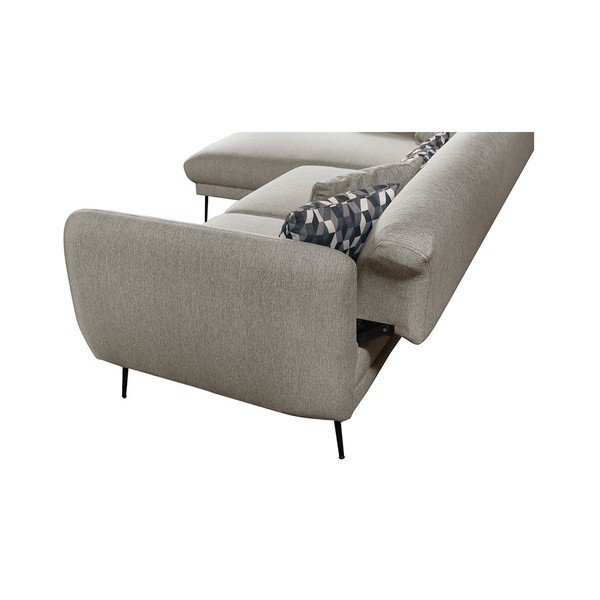 Divano angolare allungabile beige, angolo sinistro Madrid - Pandia Home-image-4