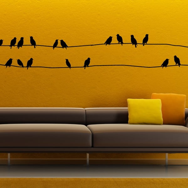 Set di adesivi Starlings On Cable - Ambiance-image-1