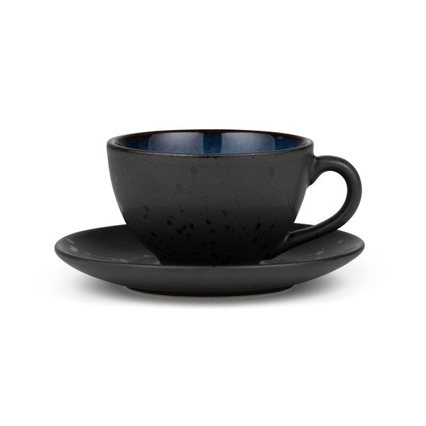 Tazzina per cappuccino nera/blu in ceramica 240 ml Gastro Dark Blue/Black – Bitz