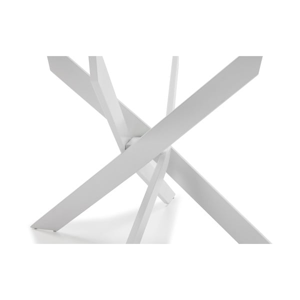 Tavolo da pranzo rotondo con piano in vetro 120x120 cm Ruth - Marckeric-image-3