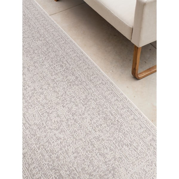 Passatoia da interno ed esterno grigia/avorio 80x250 cm Duet Kona – NORTHRUGS-image-3