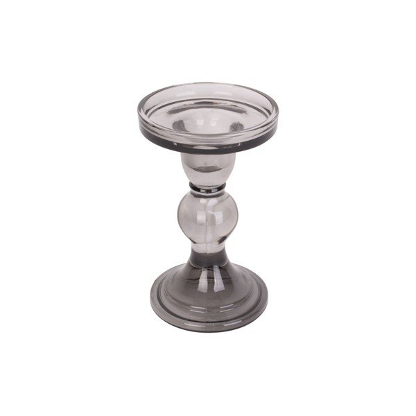 Portacandele in vetro grigio Art Glass Art - PT LIVING-image-2
