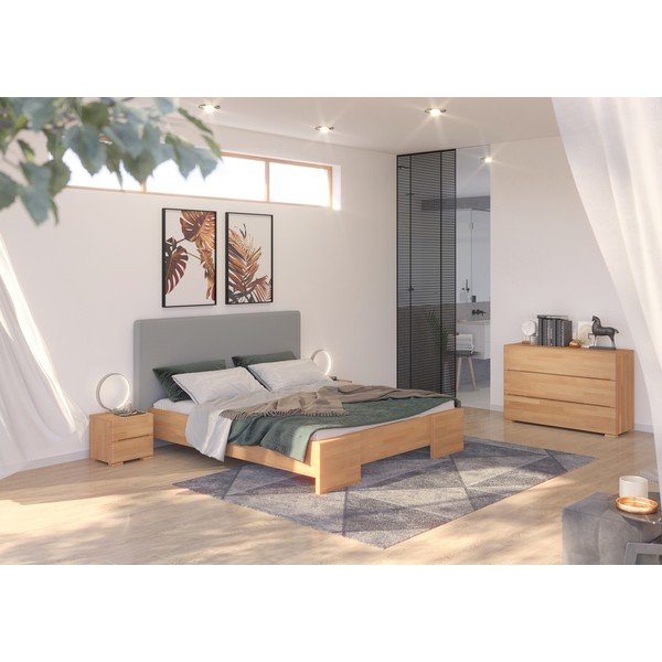 Letto matrimoniale in legno di faggio , 180 x 200 cm Hessel - Skandica-image-1