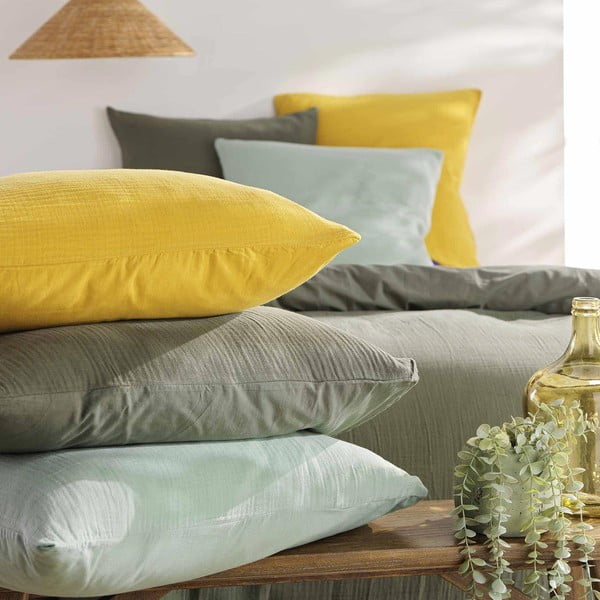 Biancheria da letto bianca in mussola per letto singolo 140x200 cm Angelia – douceur d'intérieur-image-3