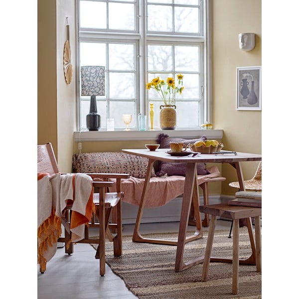 Lampada da tavolo verde con paralume in tessuto (altezza totale 62 cm) Olefine – Bloomingville-image-1