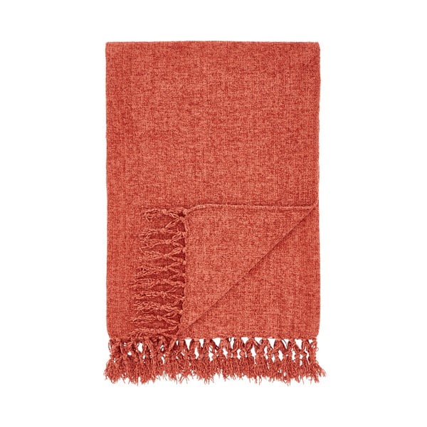 Coperta color mattone in ciniglia 130x170 cm Wilson – Catherine Lansfield