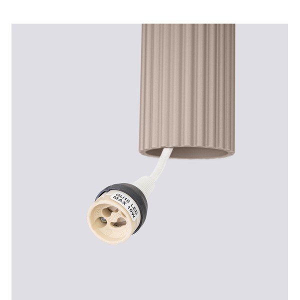 Lampadario grigio tortora in metallo Gleam – Sollux-image-3