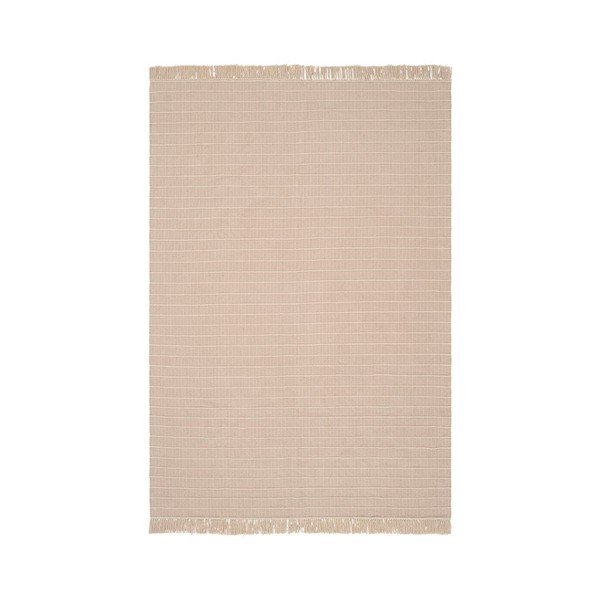 Passatoia beige in cotone tessuta a mano 80x150 cm Irma – Jotex
