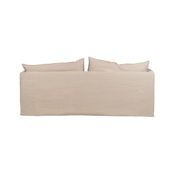 Divano color crema con rivestimento in lino 210 cm – Ixia-image-3