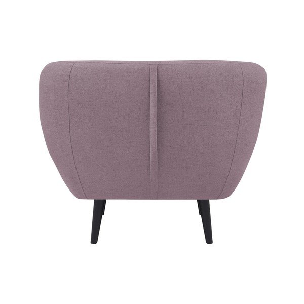 Poltrona rosa con gambe marroni Piemonte - Mazzini Sofas-image-1