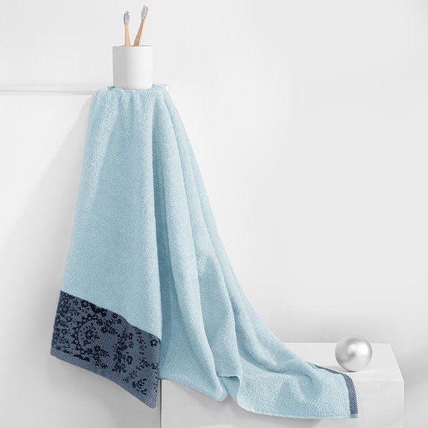 Asciugamano blu in spugna di cotone 70x140 cm Crea - AmeliaHome-image-2