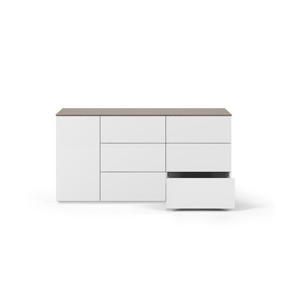Cassettiera bassa bianca/marrone 160x84 cm Join - TemaHome-image-3