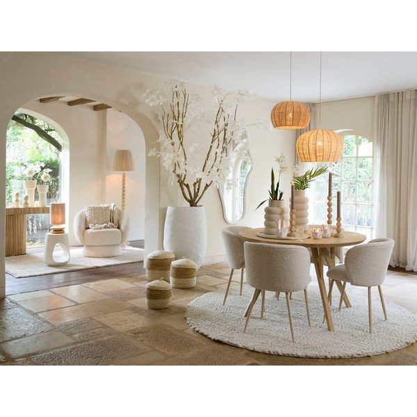 Tavolo da pranzo rotondo in mango massiccio ø 120 cm Quenza – Light & Living-image-2