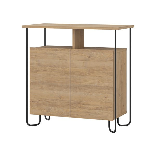 Mobile in rovere decorato in colore naturale 80x80 cm Dilly - Marckeric-image-3