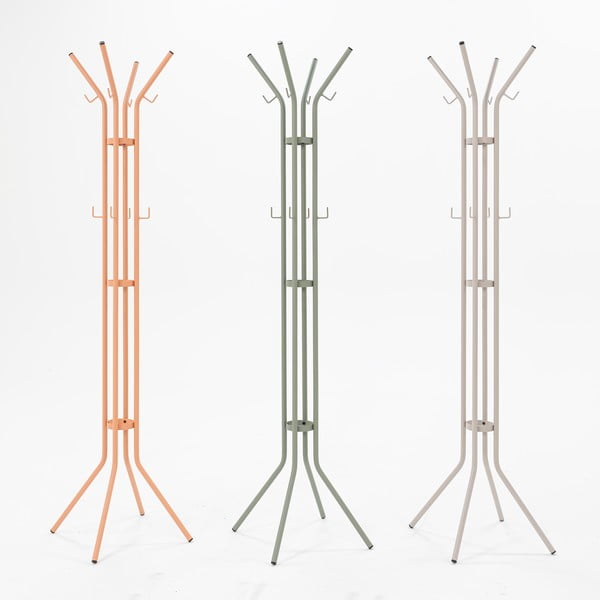 Appendiabiti color salmone in metallo ø 40x170 cm Jessy – Spinder Design-image-2