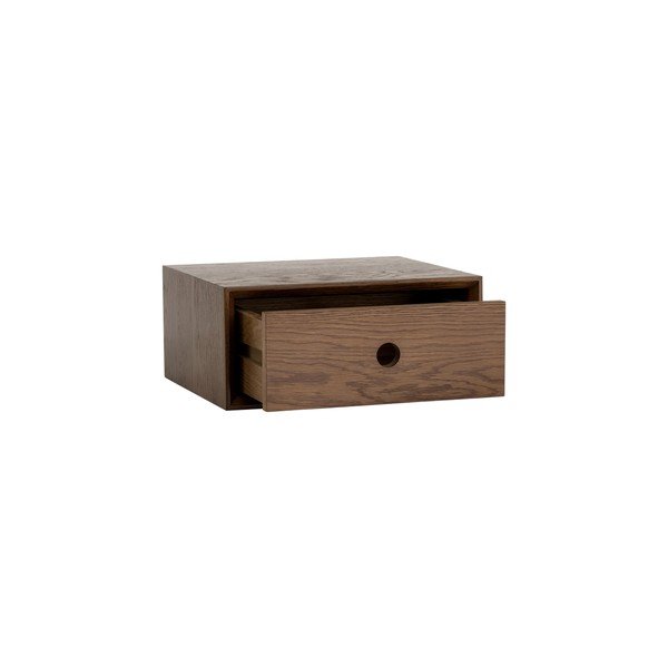 Comodino colore naturale scuro con effetto noce da parete Time – Ellos Home-image-3
