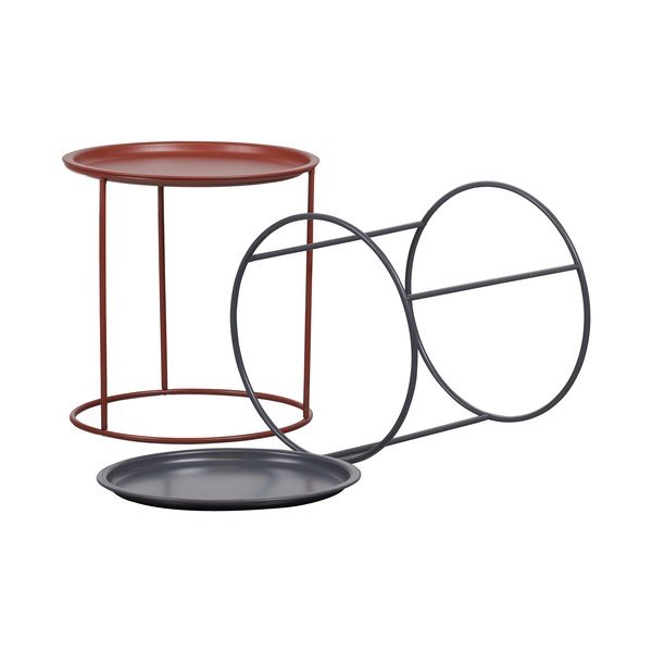 Tavolino rosso , ø 40 cm Ivar - WOOOD-image-4