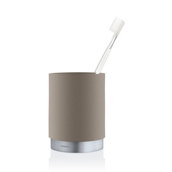 Tazza grigio-marrone per spazzolini da denti Ara - Blomus